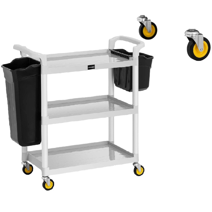 Carucior de serviciu, Uniprodo, Aluminiu/Polipropilena, 150 kg