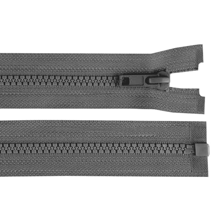 Подвижен пластмасов цип Crisalida, дължина 85 см, Стоманено сив