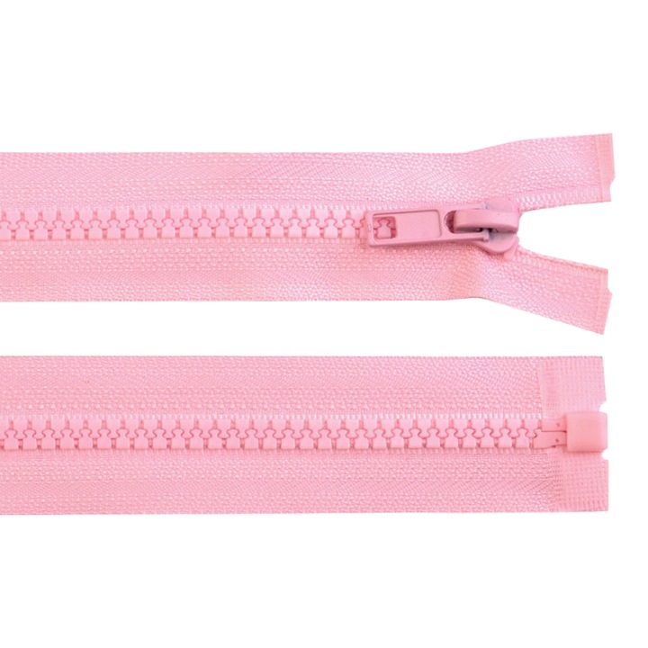 Fermoar plastic detasabil Crisalida, lungime 65 cm, Roz deschis