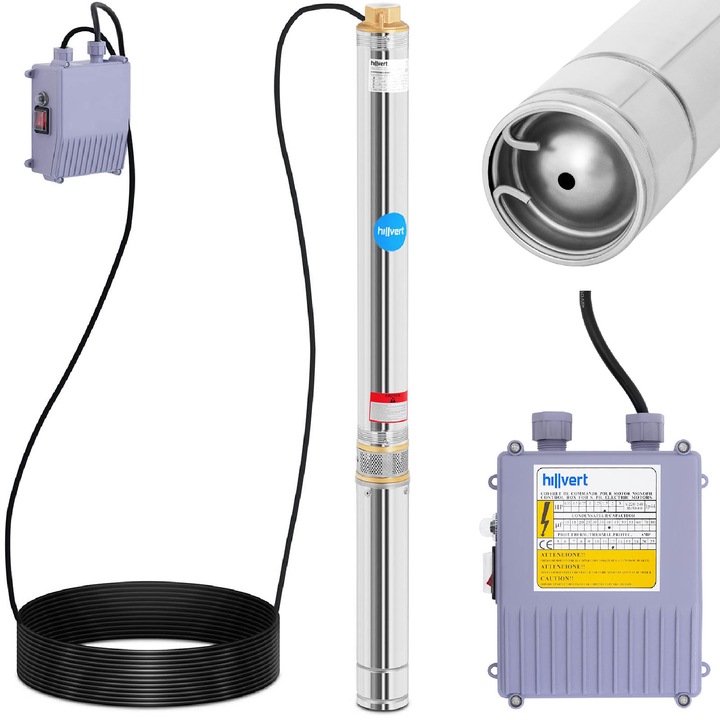 Pompa submersibila, Hillvert, Inox, Argintiu