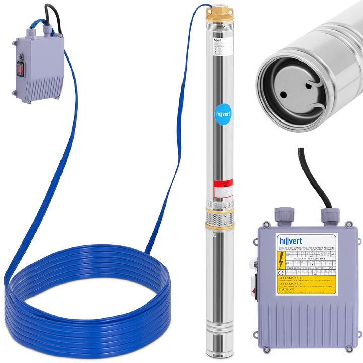 Pompa submersibila, Hillvert, Inox, Argintiu