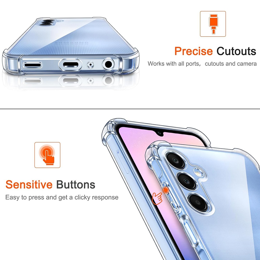 Husa pentru Samsung Galaxy A25 5G, Techsuit Shockproof Clear Silicone, Clear