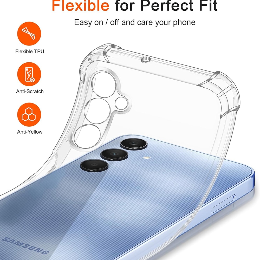 Husa pentru Samsung Galaxy A25 5G, Techsuit Shockproof Clear Silicone, Clear