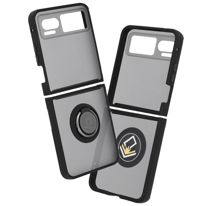 Капак, съвместим с Motorola Razr 40, тънък и лек, N943, пластмаса, катранено черен
