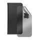 Set Folie Hydrogel Regenerabil Privacy si Husa Flip Piele Naturala pentru Xiaomi Redmi Note 11 / 11S, Premium Materials, Buzunar card, Anti-Spy, Calitate superioara, Functie de stand, Inchidere magnetica, Acoperire Display si Spatem Negru