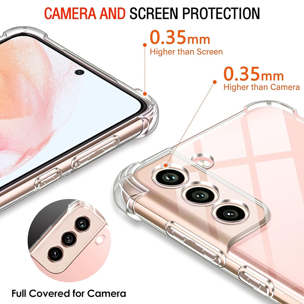 Husa de silicon pentru Samsung Galaxy S22, Slim Anti-Soc, TPU, Potrivire perfecta, Flexibil, Durabil, Colturi rezistente la impact, Transparenta completa