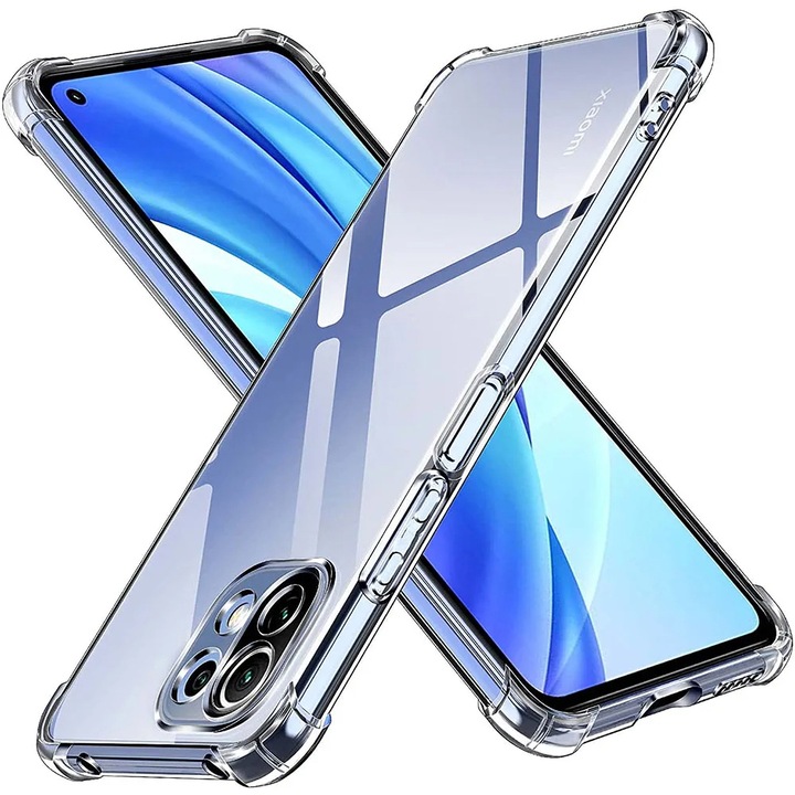 Husa de silicon pentru Xiaomi 11 Lite 5G NE, Slim Anti-Soc, TPU, Potrivire perfecta, Flexibil, Durabil, Colturi rezistente la impact, Transparenta completa