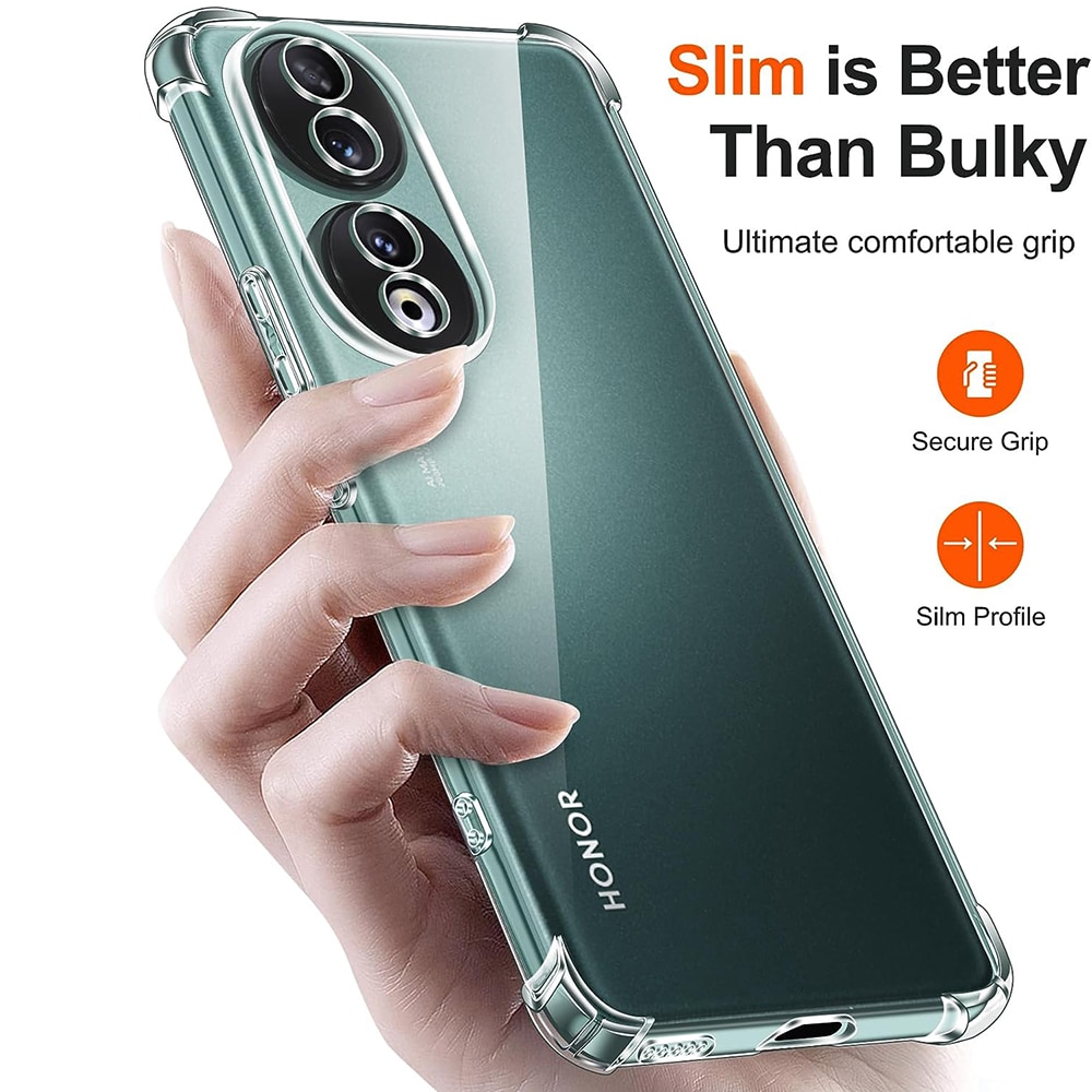 Husa de silicon pentru Honor 90, Slim Anti-Soc, TPU, Potrivire perfecta, Flexibil, Durabil, Colturi rezistente la impact, Transparenta completa