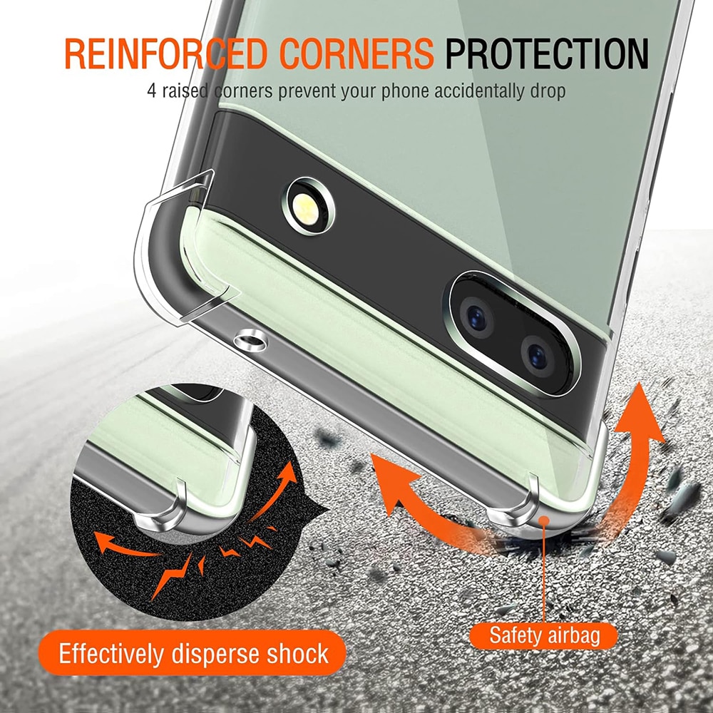 Husa de silicon pentru Google Pixel 6a, Slim Anti-Soc, TPU, Potrivire perfecta, Flexibil, Durabil, Colturi rezistente la impact, Transparenta completa
