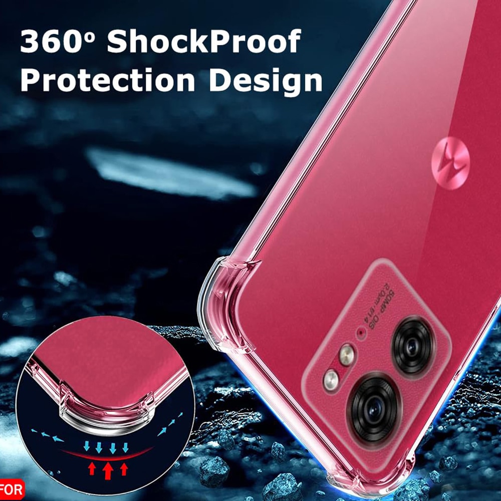Husa de silicon pentru Motorola Edge 40 / Edge 2023, Slim Anti-Soc, TPU, Potrivire perfecta, Flexibil, Durabil, Colturi rezistente la impact, Transparenta completa