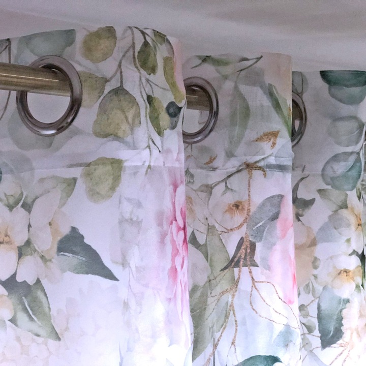 Perdea Gata Confectionata, Homeview, FPS123, Bride, Poliester, Voal, Simpla, Multicolor, 140 x 250