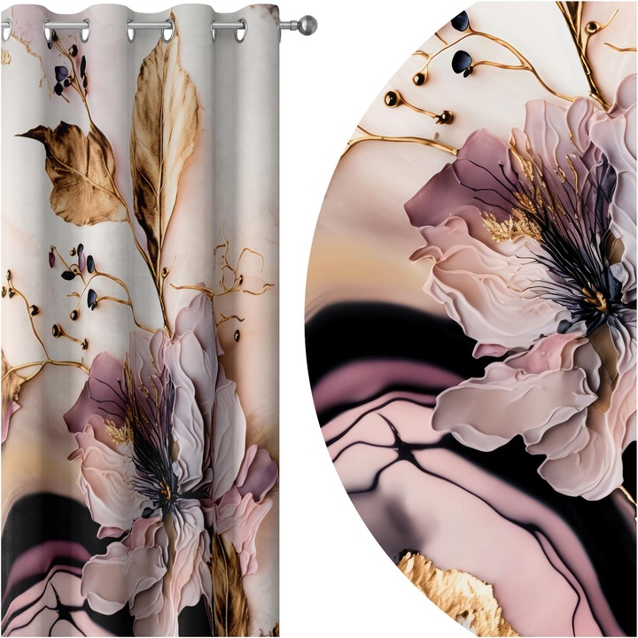 Perdea Cu Inele, Homeview, 137, 140X250, Multicolor