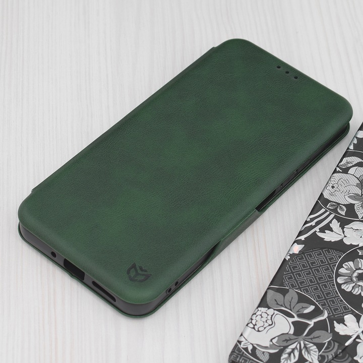 Капак за Xiaomi 13C 4G / 13C 5G / Poco M6 / C65 flip wallet зелен