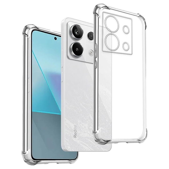Калъф за Xiaomi Redmi Note 13 Pro 5G / Poco X6, Techsuit Shockproof Clear Silicone, Clear