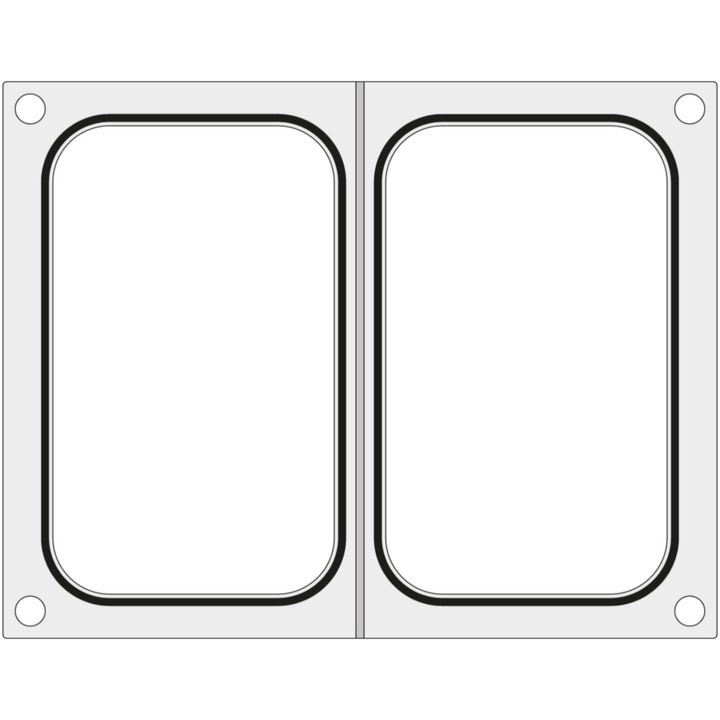 Matrita pentru zgravirea tacelor, Hendi, 178x113 mm, aluminiu, set pentru doua tavi