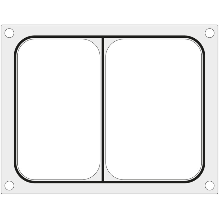 Matrita pentru aparat de sigilat tavi, Hendi, 227x178mm, aluminiu, cu garnitura din silicon negru, 805596