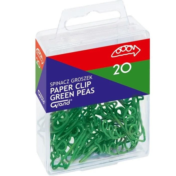 Комплект 20 щипки, Grand, 30 мм, зелени