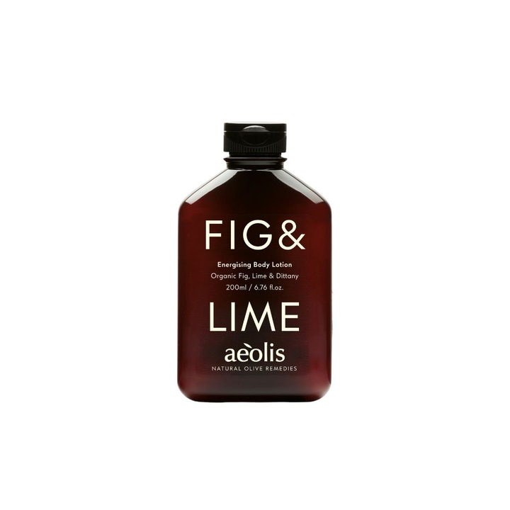 Energetizáló testápoló krétai fügével, lime-mal és dittánnal, 200 ml, bio, parabénmentes