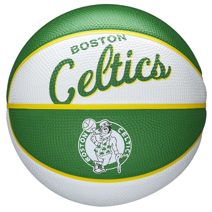 Minge baschet, Wilson NBA Team Retro Boston Celtics Mini Ball WTB3200XBBOS, Verde, 3