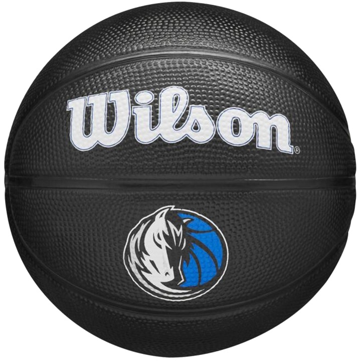 Minge baschet, Wilson Team Tribute Dallas Mavericks Mini Ball WZ4017609XB, Negru, 3
