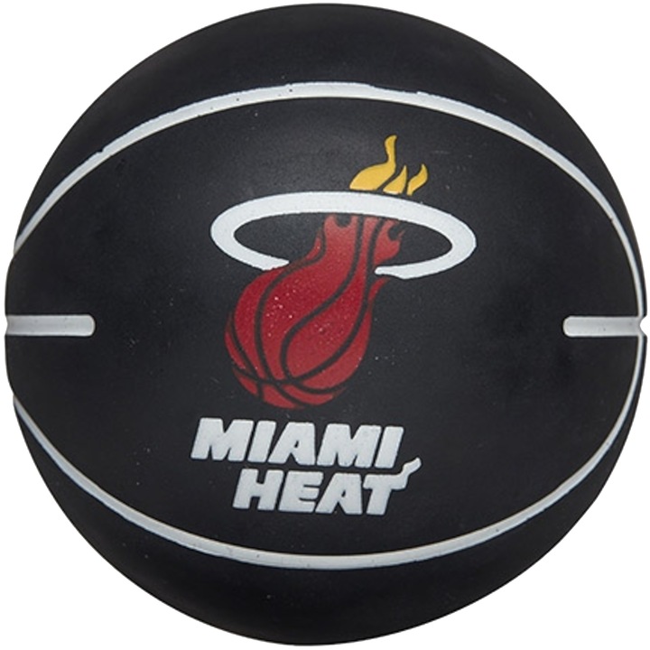Minge baschet, Wilson NBA Dribbler Miami Heat Mini Ball WTB1100PDQMIA, Negru, One size