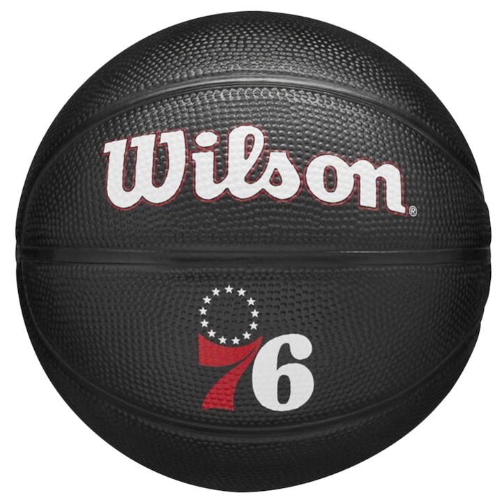 Kosárlabda, Wilson Team Tribute Philadelphia 76ers Mini Ball WZ4017611XB, fekete, 3