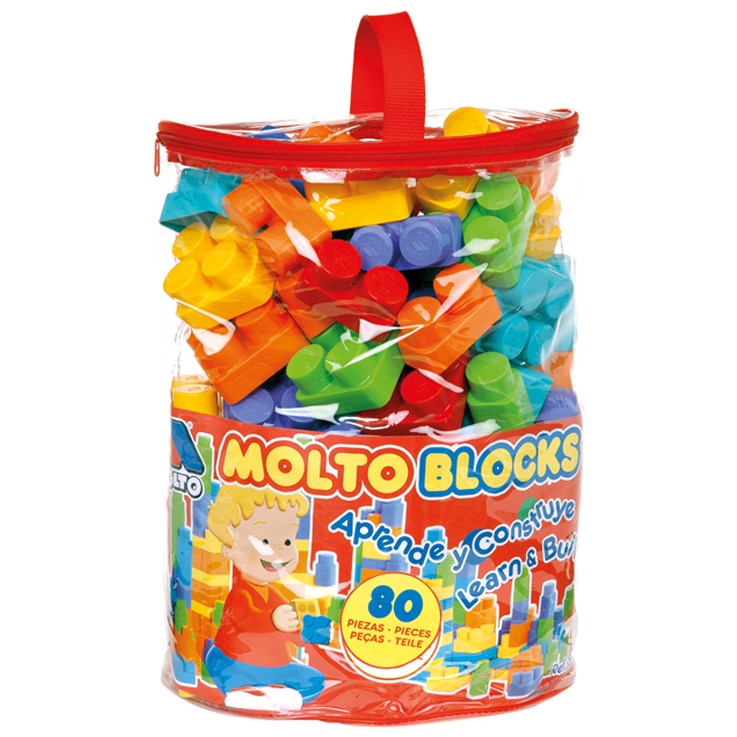 Geanta Molto cu 80 de piese de constructie