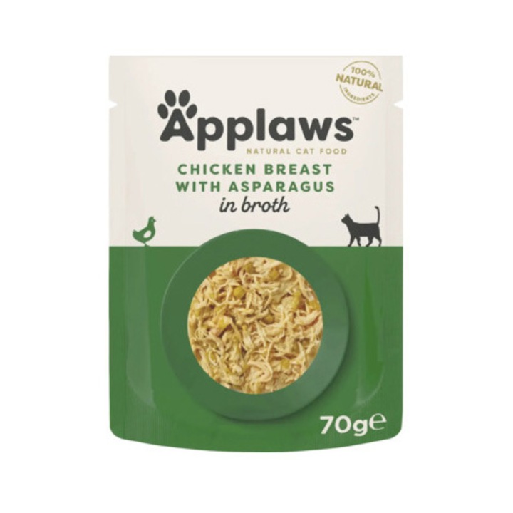 Applaws macskaeledel, Csirkemell spárgával, 70 g