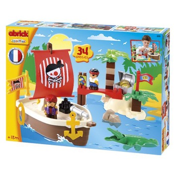 Ecoiffier - Set Constructii Comoara Piratilor Ecoiffier - Set Constructii Comoara Piratilor