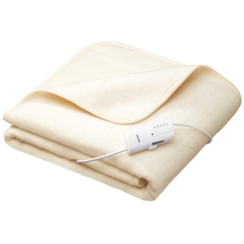 Patura electrica Beurer HD90, 180 x 130 cm, 100 W, Crem Patura electrica Beurer HD90, 180 x 130 cm, 100 W, Crem