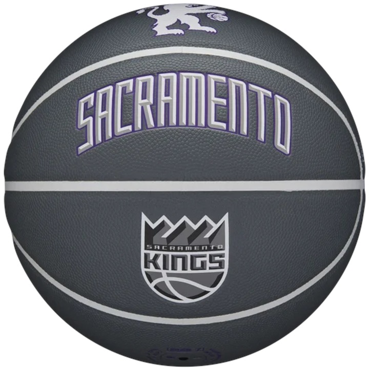 Minge baschet, Wilson NBA Team City Collector Sacramento Kings Ball WZ4016426ID, Gri, 7