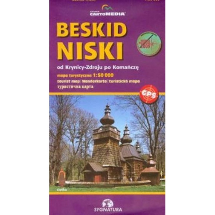 Beskid Niski mapa turystyczna, CartoMedia