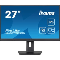 Monitor LED IPS iiyama ProLite XUB2792HSU-B6 27" Full HD, 100Hz, 0,4ms, HDMI, DisplayPort, HUB USB 4x3.2, HAS (150mm) + Pivot, Flicker-free + Blue light