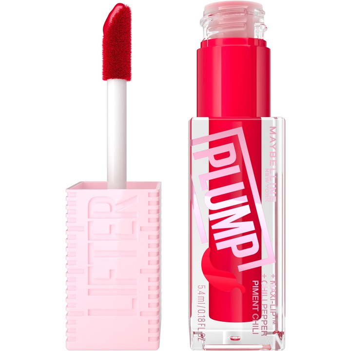 Luciu de buze Maybelline New York Lifter Gloss, 5.4 ml, Red Flag