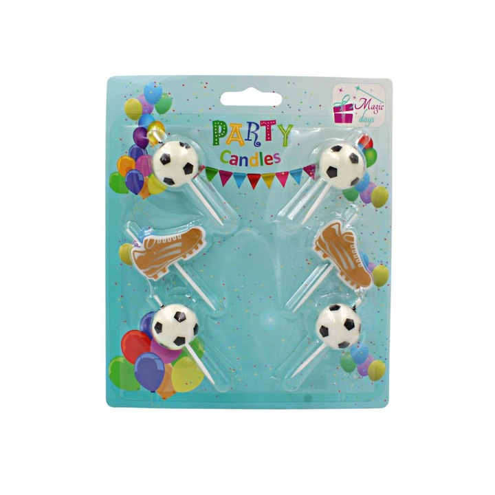 Комплект от 6 парти свещи футболни обувки