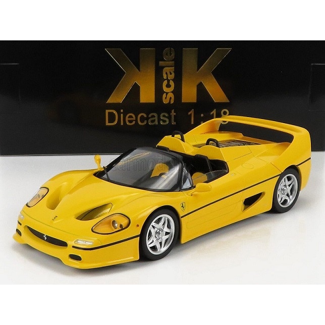 Macheta Ferrari F50 galben decapotabil - 1/18 KKScale - eMAG.ro