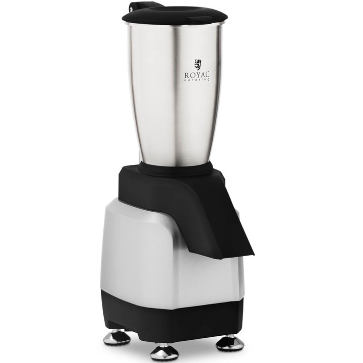 Zdrobitor electric gheata, Royal Catering, Inox/Aluminiu/Plastic, 900 rpm, 3 l, 200 W, 29 x 18 x 53 cm, Argintiu/Negru