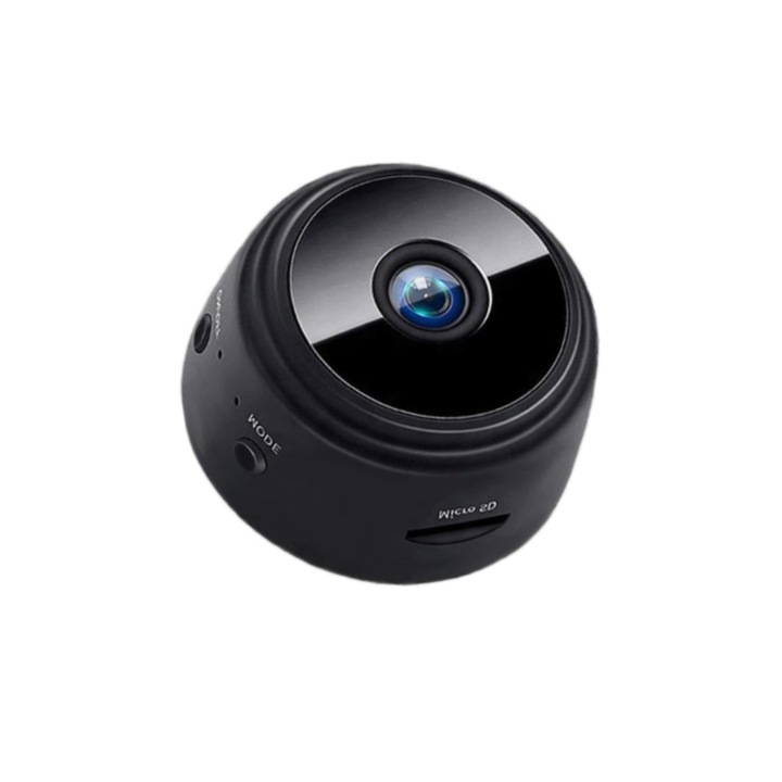 Mini camera Wi-Fi spion, Saiconcept®, functie NightVision, picior cu magnet, capacitate de stocare 32Gb