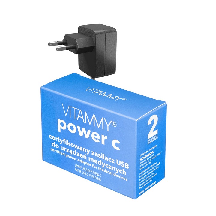 Vitammy Power C tápegység Vitammy és Vitammy Next Basic tenziométerekhez, USB-C csatlakozó