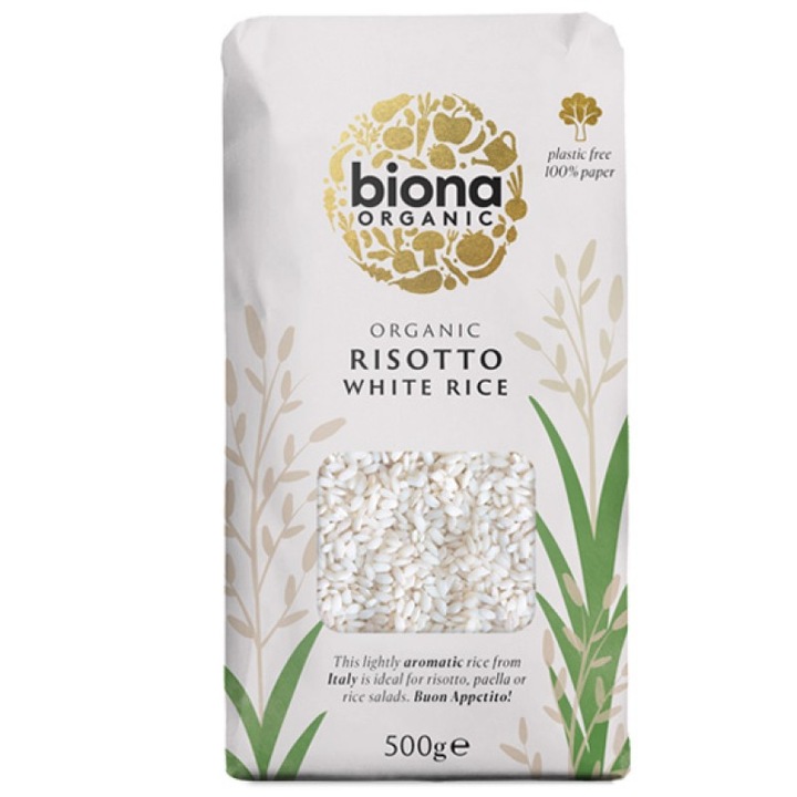 Orez alb pentru risotto, Biona, 500 g