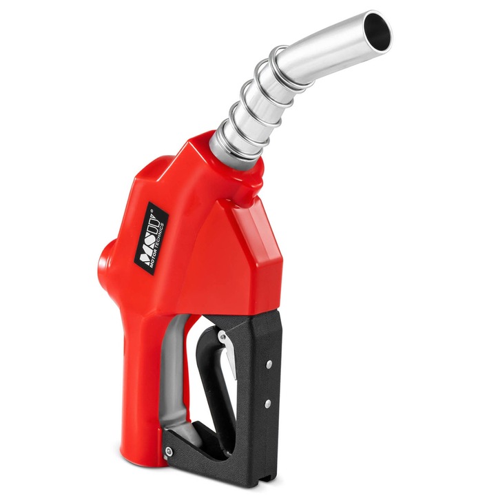 Pistol pompa carburanti, Msw, Aluminiu/PVC, Cu sistem de blocare, 120 l/min, Rosu/Negru