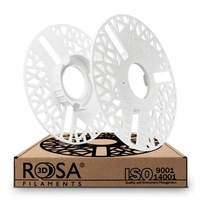 Suport Rezerva Rola Filament 3D Roz, Diametru Exterior 200 mm, Diametru Interior Al Orificiului 52 mm, Inaltimea Discului 19 mm, Reutilizabil, Rezistent, Produs De Inalta Calitate, Perfect Pentru Imprimare 3D, Tehnologie, Alb