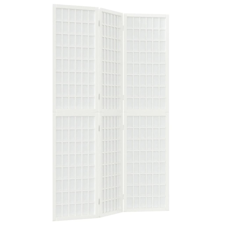 Параван за стая vidaXL, 3 панела, В японски стил, 120x170 cм, Бял, 4.55 kg