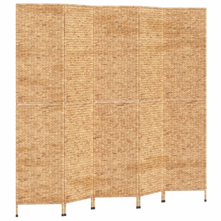 Paravan de camera cu 5 panouri vidaXL, 205x180 cm, zambila de apa, 12.6 kg