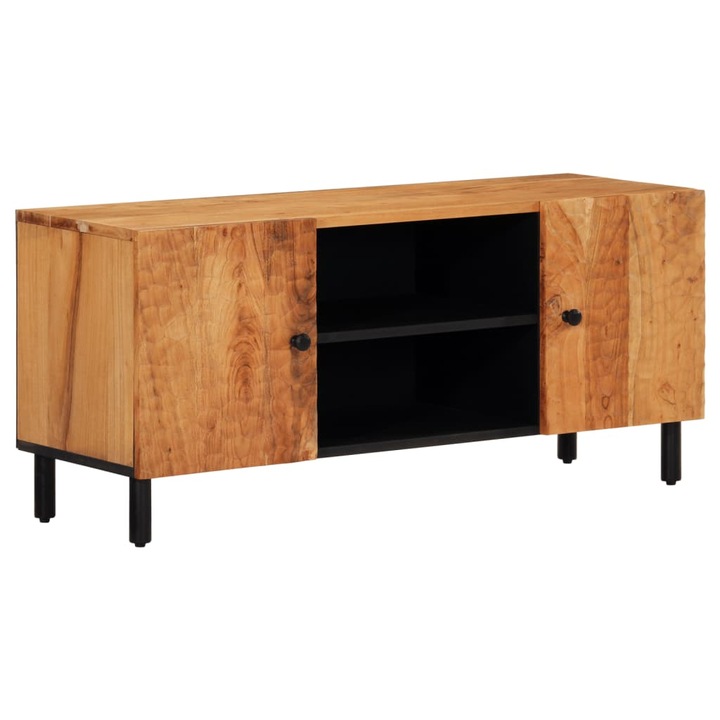 Comoda TV vidaXL, 105x33x46 cm, lemn masiv de acacia, 19.85 Kg