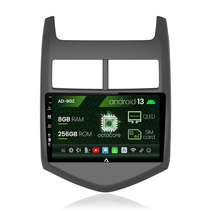 Navigatie Autodrop Chevrolet Aveo 2 (2010-2015), Android 13, Z-Octacore, 8GB RAM, 256GB ROM, 9 Inch - AD-BGZ9008, AD-BGRKIT239