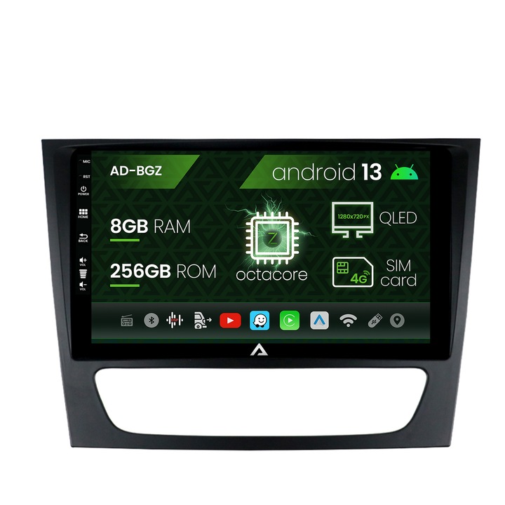 Navigatie Autodrop Mercedes Benz W211, CLS, Android 13, Z-Octacore, 8GB RAM, 256GB ROM, 9 Inch - AD-BGZ9008, AD-BGRKIT415