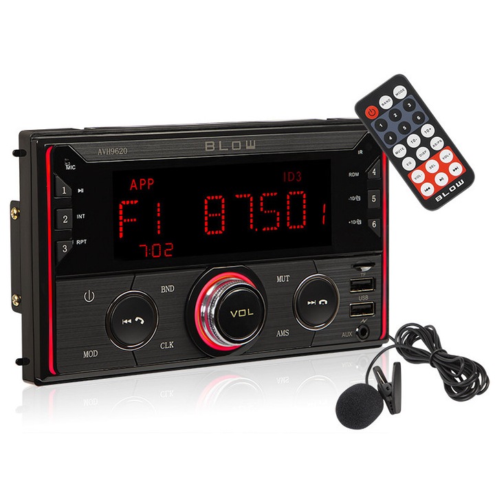Радио за кола, BLOW, 2din AVH-9620, RDS, RGB, USB, Bluetooth