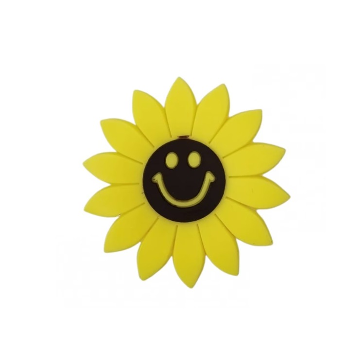 Popsocket telefonhoz vagy tablethez, 2 x 2 x 0,25 hüvelyk, Napraforgó