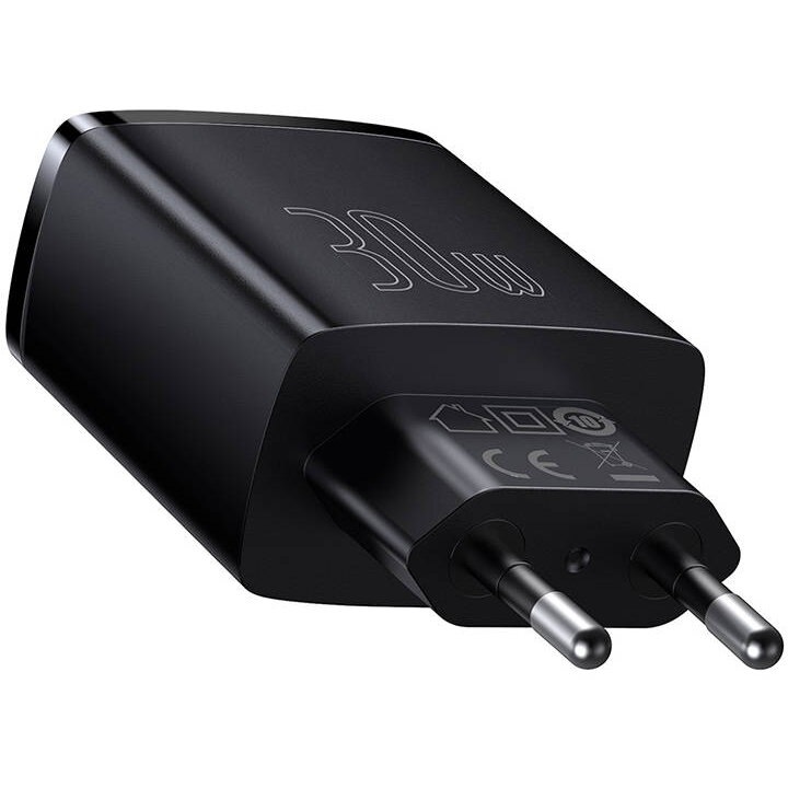 Hálózati töltő 2xUSB / 1xUSB-C 3A 30W Baseus CCXJ-E01 fekete